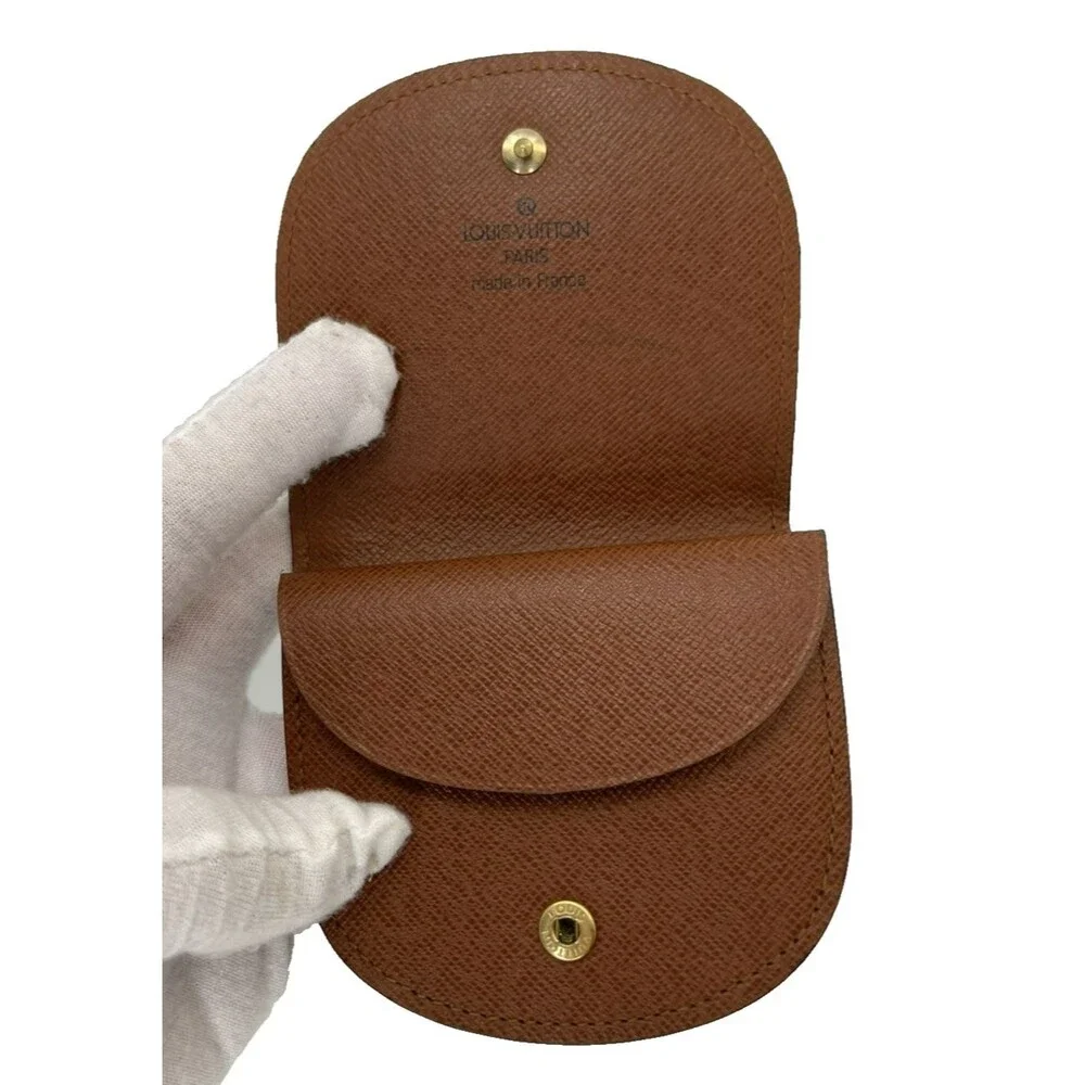 Authentic Louis Vuitton Monogram Porte Monnaie Gousset Coin Purse Wallet/110